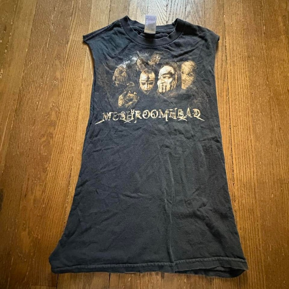 Vintage Mushroomhead‎ Band T-Shirt Sleeveless Cutoff Tennessee River Tag